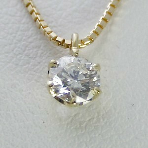 ダイヤモンド ネックレス K18 一粒 0.7ct 鑑定書付 0.701ct Hカラー SI2クラス VGカット CGL