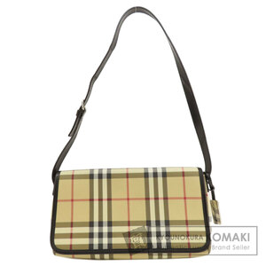 BURBERRY バーバリー ノバチェック ショルダーバッグ PVC レディース 中古