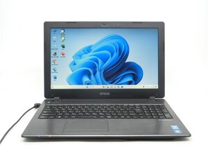 WEBカメラ/最新Win11Pro/中古/15型/ノートPC/新品SSD256GB/12GB/4世代i7/EPSON　NJ3900E 新品無線マウス MS office2021ProPlus搭載