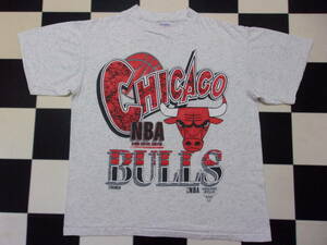 90s USA製 NBA CHICAGO BULLS Tシャツ L 90年代 オールドシカゴブルズ VINTAGE BASKETBALL 古着 バスケットボールDennis Rodman air jordan