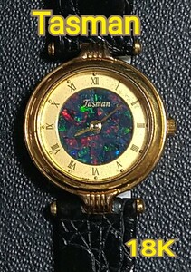 １円スタート〜『ジャンク品！』タスマン Tasman オパール 文字盤 ローマン クオーツ 14KGOLD レディース腕時計となります。