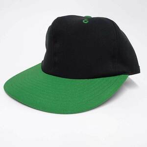 【中古】[未使用/デッドストック] デサント 帽子 キャップ THE BEST 58cm ブラック x グリーン メンズ DESCENTE ビンテージ レトロ