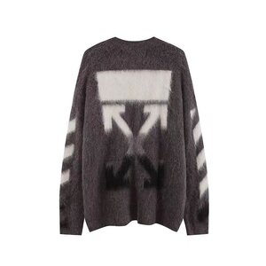 OFF-WHITE オフホワイト セーター ニット 上着 男女兼用 長袖 グレー M TJ 1