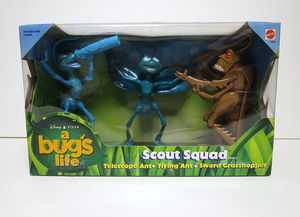 ★バグズライフ　フィギュア　3体セット Scout Squad アリ　バッタ　昆虫　 a bugs life　ディズニー ピクサー　1998