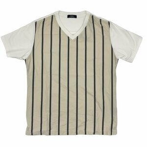 A929■未使用タグ付き　定価140000円■5351POUR LES HOMMES　5351プール・オム■Vネック　Tシャツ■2サイズ