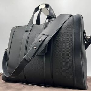 【A4収納/極美品】BOTTEGA VENETA ボッテガヴェネタ マルコポーロ ビジネスバッグ ブリーフケース 2way メンズ 斜め掛け レザー ブラック