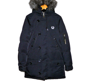 FRED PERRY（フレッドペリー）DOWN JACKET N-3B ダウンジャケット/コート J4237 黒 ■メンズ Sサイズ ■ダウン80％ フェザー20% 正規品