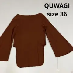 QUWAGI クワギ　カットソー　ロンT フレア袖