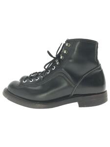 LONE WOLF BOOTS◆レースアップブーツ/US8.5/ブラック/レザー/1615/箱付き