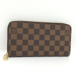 【中古】LOUIS VUITTON ジッピーウォレット ラウンドファスナー長財布 ダミエ エベヌ N60015