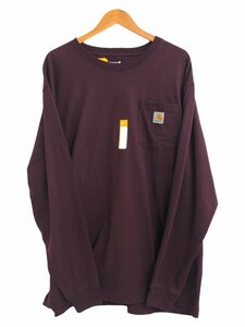 Carhartt (カーハート) Workwear LS Pocket T-Shirt ロンT 長袖Tシャツ K126 エンジ PORT XL メンズ/004