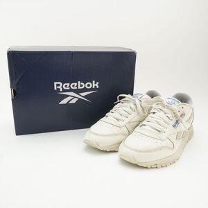 Reebok リーボック 25.0 スニーカー レザー バイカラー 白 ホワイト グレー 箱付き/SC65