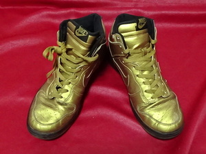 ◎　NIKE　DUNK HIGH GOLD BK ナイキ ダンク　ハイ　金黒　USA9 27cm ゴールドモデル　レトロ　MENS