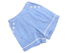 ネコポスOK pom ponette ポンポネット ナルミヤ キュロット パンツ 150cm 紺 ■◆ ☆ eib2 子供服