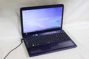 中古ノートパソコン SONY VAIO VPCCB29FJ Windows10 COREi5 4GB 640GB 15.5inchワイド カメラ・ テンキー付 OS有 代引き可