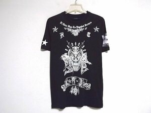 N7674:GIVENCHY(ジバンシー)プリントTシャツ(14F 7310 651)/黒/XS：35