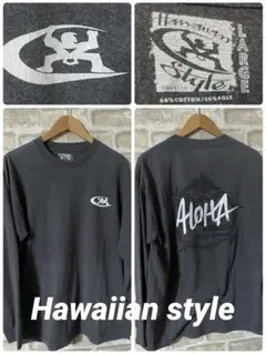 Hawaiian style メンズL 長袖Tシャツ　ビッグロゴ　ハワイ