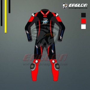 海外 送料込み 　高品質 MV アグスタ E1 Red Fluro and Black MotoGP レーシングレザースーツ 　 サイズ各種　本革　レプリカ