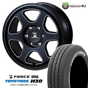 4本セット FORCE ORSA 18x7.5J 6/139.7 +35 MBM TOYO トーヨー H30 225/50R18 WL ハイエース 200系 オーバーフェンダーサイズ