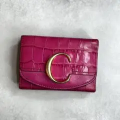 【希少】 Chloe クロエ クロエシートリフォールドウォレット クロコ型押し