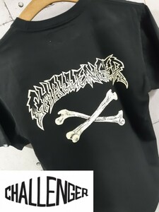 22AW CHALLENGER CROSS BORN TEE チャレンジャー　Tシャツ　黒　S　クロスボーン　骨　ロゴ　ボーン