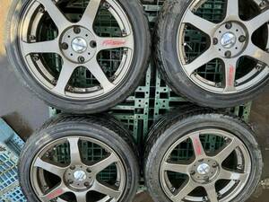 5次元　5ZIGEN 15インチ 4H100 4穴 195/50R15 フィット 中古品　傷あり