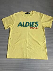 ALDIES アールディーズ Tシャツ M 黄色 刺繍 半袖 シャツ ストリート 