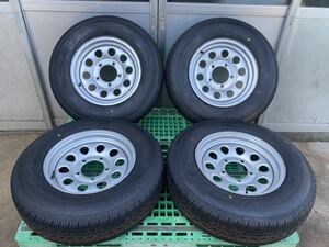 2021年 BRIDGESTONE 195R15 8PR RD-613 ジムニ-ジエラ純正新品タイヤ付き4本セット、15×5.5J、＋5、139.7/H5、195/80R15