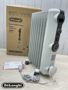 DeLonghi オイルヒーター HJ0812 動作確認済 元箱 取説 キャスター付き サーマルカットフィン8枚 8-10畳対応 デロンギ 暖房機器 即日配送