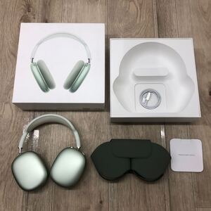 164 D / 1円〜 Apple AirPods Max グリーン MGYN3J/A ヘッドフォン 動作確認済み 初期化済み 中古 現状品