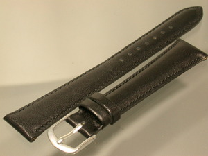 【送料無料】 18mm黒カーフ 寸長 バンドLR-A ロングサイズ MIMOSA