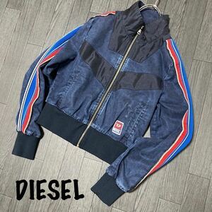 DIESEL ディーゼル　キッズ 150〜160 レディースXS デニムジャケット　ジージャン　Gジャン　ジャージ ジップアップ　アウター66HF