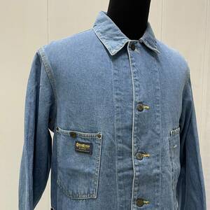 USA古着 70s OSH KOSH デニム カバーオール Mサイズ アメリカ製 / オシュコシュ ヴィンテージ ワーク ジャケット 70年代 ユニオンチケット