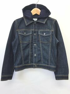 【送料込】[キッズ/子供] ARMANI JUNIOR アルマーニジュニア ジャケット 120cm 紺ネイビー フード取外し可 綿コットン混 男の子用 /n471549