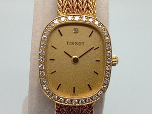 TISSOT 腕時計 K18無垢 ダイヤベゼル ベルト約13cm〜13.5cm レディース