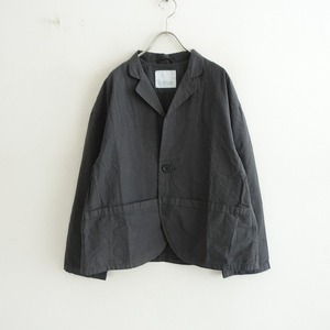 【定価1.5万】ナチュラルランドリー NATURAL LAUNDRY *WクロスマルシェJK*2綿麻グレーテーラード羽織上着(jk25-2403-487)【51D42】