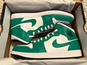 【1円スタート】Nike Air Jordan 1 Mid Lucky Green 28.5cm US10.5 ナイキ エアジョーダン1 ミッド ラッキーグリーン 新品 黒タグ