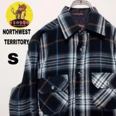 90s usa古着 NORTHWESTTERRITORY ネルシャツ　S