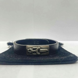 CHROME HEARTS BRCLT CUFF PLATE クロムハーツ スクロール ダガープレート レザーカフ ブレスレット