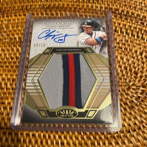 Topps Tier One Chipper Jones Patch Auto 10枚限定