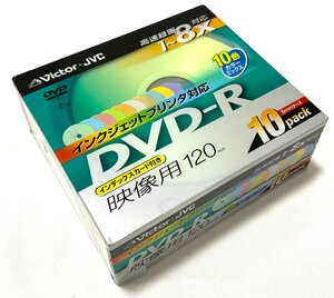 新品 未使用 Victor JVC DVD-R インクジェットプリンタ対応 1～8X 120min 10枚セット