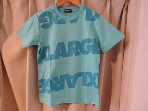  X-LARGE エクストララージ XLARGE Kids ビッグ斜めロゴプリント S/S TEE 青 140サイズ キッズ ZOZOTOWN完売 最新人気商品　値下げ！