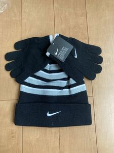 NIKE ナイキ SNOWSET キッズ ニット帽子 手袋 二点セット