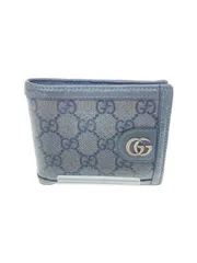 GUCCI GGスプリーム シェリーライン 2つ折り財布 PVC グレー メンズ 597609・0416 