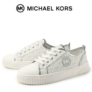 ★新品未使用■MICHAEL KORS マイケルコース プラットフォームSUMMER ALINEスニーカー/WHT/20■在庫限り■