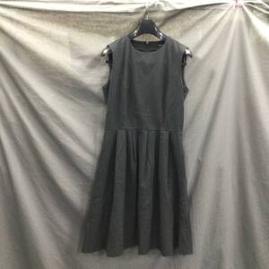 060926　277122-6　FOXEY　フォクシー　ワンピース　ノースリーブ　チャコールグレーカラー　レディースファッション　服飾　USED品