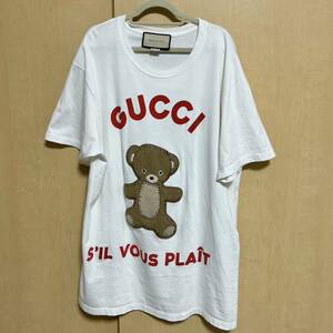 新作　レア　グッチ　テディベア　パッチ　Tシャツ　クマ　熊 GUCCI