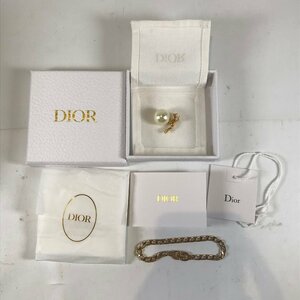 ■【買取まねきや】中古 クリスチャン ディオール Dior ブレスレット シングルピアス 計2点 ■