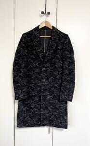 [KAZUYUKI KUMAGAI ATTACHMENT] 17AW W/Ca/Heジャガード カシミヤ混 チェスターコート 1 迷彩 KC72-014 アタッチメント