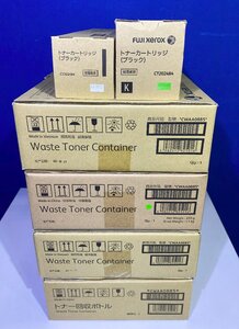 【越谷発】【FujiFilm(Xerox)】 純正未使用トナー CT202484（ブラック×２本） ☆ CWAA0885（回収ボトル）4本セット☆（36126）